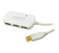 LogiLink USB 2.0 Hub 4-Port with repeater cable - Concentrateur (hub) - 4 x USB 2.0 - Ordinateur de bureau