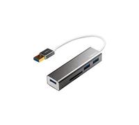 LogiLink USB 3.0 3-Port Hub with Card Reader - Concentrateur (hub) - 3 x SuperSpeed USB 3.0 - de bureau