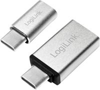 LogiLink USB 3.0 Adaptateur [1x USB-C® mâle - 1x USB 2.0 femelle Micro-B, USB 3.0 femelle type A] AU0040
