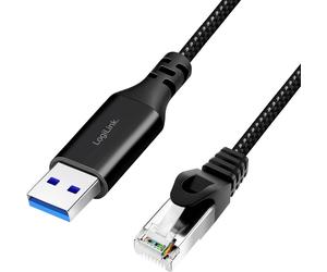 LogiLink USB 3.0 Câble adaptateur [1x USB 3.0 mâle type A - 1x RJ45 mâle 8P8C] CU0401 1.50 m