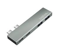 LogiLink USB 3.2 (Gen2x2) Hub Multifonction 4 Ports PD 3.0 (PowerDelivery 100 W) Argenté