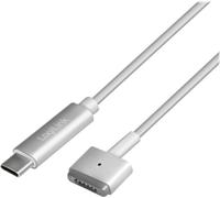 Logilink USB-C Ladekabel zu Apple Mag Safe 2charg. 1,8m,silb