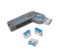 LogiLink Bloqueur de port USB 1 clé, 4 serrures Gris