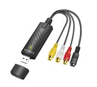 Logilink VG0030A - Enregistreur Audio/vidéo USB 2.0, 3 x RCA + miniDIN5 (S-Video) pour Windows 7/8/10/11, Mac OS 10.7 ou supérieur, Android 5.0 ou supérieur