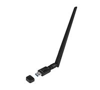 LogiLink WL0246 Adaptateur sans Fil LAN 802.11ac USB 3.0, 2T2R, avec antenne inclinable 5 dBi pour 2,4 et 5 GHz avec cryptage WPA2, Noir