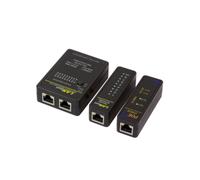 LogiLink WZ0015P Testeur de câble réseau RJ-11/RJ-12/RJ-45 Noir - Support des standards IEEE 802.3af et IEEE 802.3at