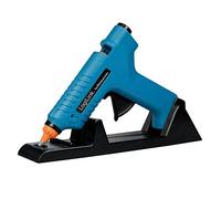 LogiLink WZ0052 - Mini pistolet à colle 80 W idéal pour le bricolage (do it yourself) travail avec pied, couleur : bleu - avec 2 cartouches Ø 11 mm