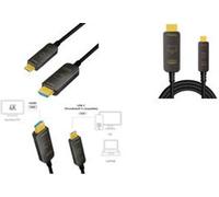 LogiLinkCUF0100 LogiLink Câble fibre optique hybride USB 3.2 AOC, 4K/60Hz, 10 m