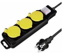 LogiLinkLPS253 LogiLink multiprise d'extérieur, 3x, noir, IP44