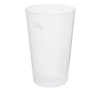 LogiPack GeRo 25 Gobelets Réutilisables 300 ml Fabriqués en Allemagne Gobelets Réutilisables en Polypropylène Transparent (Tasse à Boire 0,3 L)