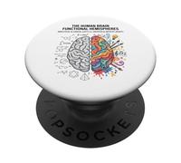 Logique cérébrale vs créativité Science Art Mind Concept PopSockets PopGrip Adhésif