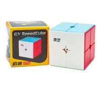 Logique - Cube magique 2x2 Qidi S2 sans autocollants - Speedcubing - Cube pour débutants - Puzzle logique - Cube professionnel