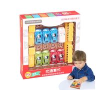 Logique des embouteillages | Puzzle de jeu de circulation | Jeu de voyage de la logique de la voiture de cerveau de cerveau | Jeu de voyage Toys intellectuels | Penser Logic Puzzle Games Board pour jo
