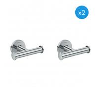 Logis Universal Lot de deux patères de salle de bains, Chrome (41725000-DUOLOGIS)