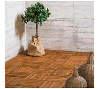 Logissur Dalle clipsable bois Acacia - Tile 30x30 cm x Ep.19 mm - Bois d'Acacia
