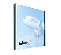 Logistic Sign System Primus Plaque de porte, pour bureau, cadre en aluminium, vitre acrylique (A4, format paysage)