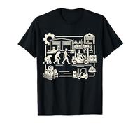 Logistique d'entrepôt drôle Evolution d'opérateur de Chariot élévateur T-Shirt