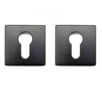 LogistSystem 63.458 Rosace de clé moderne ronde en acier inoxydable pour portes d'entrée et portes intérieures Noir | 63.458 | Bouton de porte, ferrure de porte, poignée de porte