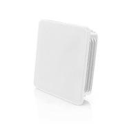 LogistSystem Bouchon Carré Blanc 100 x 100 mm - Embouts en Plastique Polyéthylène pour Couvercle des Tubes en Acier