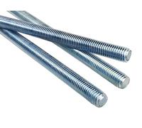 LogistSystem Tige filetée M8 x 1000 mm (100 cm) en acier galvanisé, 1 tige filetée avec filetage métrique complet, vis sans tête avec e résistance 4.8, DIN 976, 1 mètre