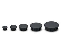 LogistSystem ZDO.7 Lot de 50 bouchons de recouvrement pour trou de 7 mm de diamètre - Anthracite RAL 7016 - Capuchons aveugles en polyéthylène - Tête de 10 mm de diamètre