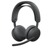 Logitech 2 ES - Micro-casque - sur-oreille - Bluetooth - sans fil, filaire - Suppresseur de bruit actif - USB-C - graphite
