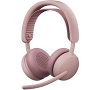 2 ES - Micro-casque - sur-oreille - Bluetooth - sans fil, filaire - Suppresseur de bruit actif - USB-C - rose - Certifié TeamSpeak