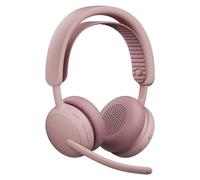 Logitech Casque filaire/sans fil Zone Wireless 2 UC – USB‑C, Bluetooth 2.4GHz, Teams – Rose
