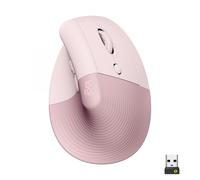 Logitech Souris sans fil Lift ergonomique silencieuse Rose