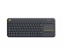 Logitech Clavier tactile sans fil K400 Plus – 2,4 GHz – Anglais – Noir