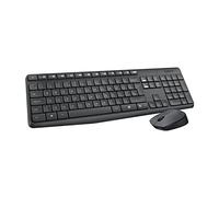 Logitech 920-007907 MK235 Combo Clavier Souris sans Fil pour Windows, 2,4 GHz Récepteur USB Unifying, Clavier sans Fil, 15 Touches de Fonctions, Batterie Longue Durée 3 Ans, PC/Portable, Gris foncé