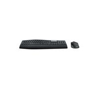 Logitech 920-008221 Ensemble Clavier QWERTZ Allemand + Souris Optique 1000 DPI, RF Sans Fil/Bluetooth, Noir, Autonomie 36 Mois, Compatible Windows/macOS/Linux/Android