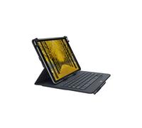 Logitech 920-008337 Clavier Bluetooth QWERTZ Allemand Noir, Batterie 220mAh, iOS/Android, Compatibilité tablettes 10", 211x25x269mm, 465g