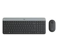Logitech Combo Clavier-souris MK470 – Sans fil 2,4 GHz, Récepteur USB Unifying, AZERTY Belge, Noir