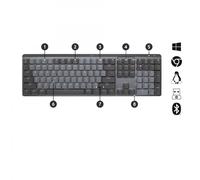 Clavier Logitech Master Series MX Mechanical - Clavier - rétroéclairé - sans fil - Bluetooth LE - QWERTY - International US - commutateur : Clicky - graphite