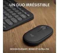 Logitech 920-012209 clavier Souris incluse Universel RF sans fil + Bluetooth AZERTY Français Graphit