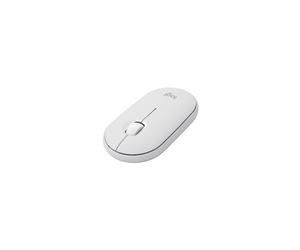 Logitech 920-012210, Sans fil, RF sans fil + Bluetooth, Commutateur de touche « ciseaux », AZERTY, Blanc, Souris incluse