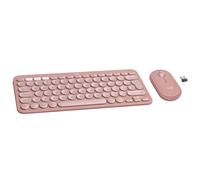Logitech Combo clavier-souris Pebble 2 – Bluetooth LE – QWERTY (International USA) – rose