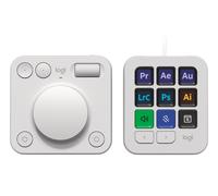 Logitech Console MX Creative - Pavé programmable 9 touches LCD personnalisables, molette - Blanc