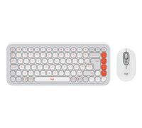 Ensemble Clavier Souris - Sans fil - Logitech - Pop Icon - AZERTY - Blanc