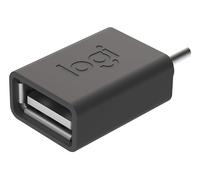 Logitech Adaptateur USB-C vers USB-A LOGI Adaptor – USB-C mâle vers USB 3.0 femelle – Graphite