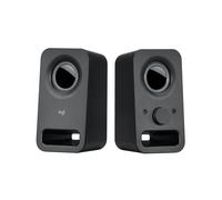 Logitech 980-000816 Enceintes PC 2.0 Noir, 3W RMS, Haut-Parleurs 5.08cm, Connectique Filaire 3.5mm, Alimentation Secteur, Bande Passante 2 Voies
