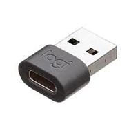 Logitech Adaptateur USB-A Logi Zone Wired - USB-A (M) vers USB-C 24 broches (F) - Graphite