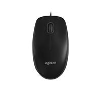 LOGITECH B100 Mouse right and left-handed optical 3 buttons wired USB black