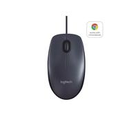 Logitech B100 Souris Optique USB Ambidextre 800 DPI, 3 Boutons, Câble 1.8m, Compatible Windows, macOS, Linux, ChromeOS, Noir