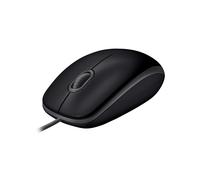 Logitech B110 Silent Souris Optique USB 1000 DPI Ambidextre - 3 Boutons, Câble 1.8m, Windows/macOS/Linux/ChromeOS, Noir, Réf: 910-005508