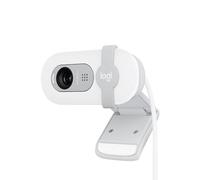 Logitech Brio 100 Webcam Full HD pour réunions/Streaming, équilibre Auto de l'éclairage, Micro intégré, volet de confidentialité, USB-A, pour Microsoft Teams, Google Meet, Zoom - Blanc