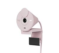 Logitech Webcam Brio 300 Full HD – micro à réduction de bruit, USB-C, confidentialité – Rose