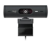 Webcam Full HD Logitech Brio 500 support à pince, microphone stéréo, cache intégré