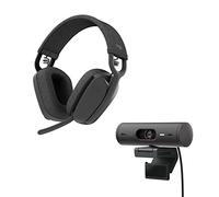Logitech Brio 500 Full HD Webcam et Zone Vibe 100 Casque sans Fil